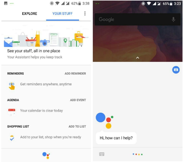 Google Assistant on lollipop device