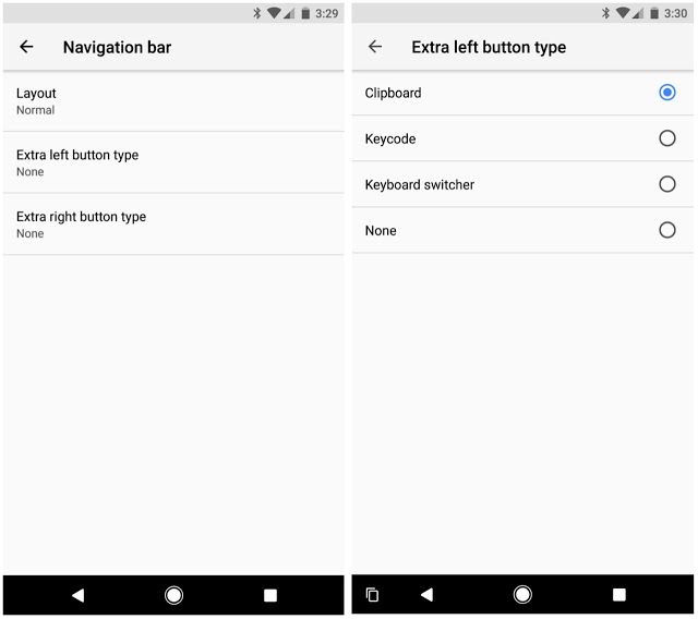 Android O custom navigation bar