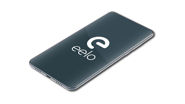 A smartphone with eelo written on it.