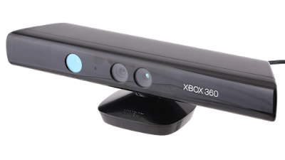 Front angle view of Microsoft Kinect 