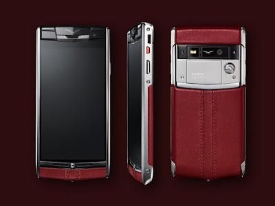 Front, Side and Back view of a Vertu Phone