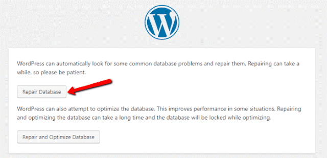 wordpress repair database connection error