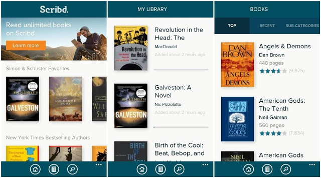 scribd reading books android screenshots