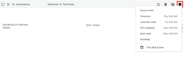 gmail new features interface snooze