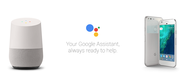 Pictorial representation of a Google Assistant connecting Google home with Google Pixel.