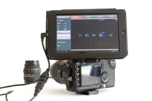 DSLR connected with Android device using USB OTG.